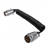 12V SPIRAL CABLE METAL 7 PIN + 2X PLUGS 3,5MTR (1PC)