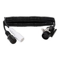 24V ADAPTER SPIRAALKABEL MET 3 AANGEMONTEERDE STEKKERS 3-4MTR (1ST)