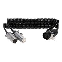 24V ADAPTER SPIRAL CABLE + 3 MOUNTED PLUGS 3-4MTR (1PC)