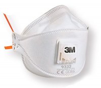 3M AURA STOFMASKER 9332+, FFP3, MET UITADEMVENTIEL, 10 STUKS (10ST)