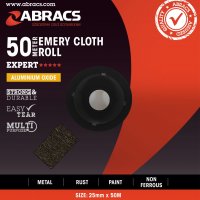ABRACS EMERY CLOTH ALUMINIUM OXIDE 25MMX50 METRE K120 (1PC)