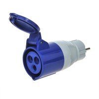 ADAPTATEUR FICHE SCHUKO VERS PRISE CEE (1PC) ADAPTATEUR FICHE SCHUKO VERS PRISE CEE (1PC)