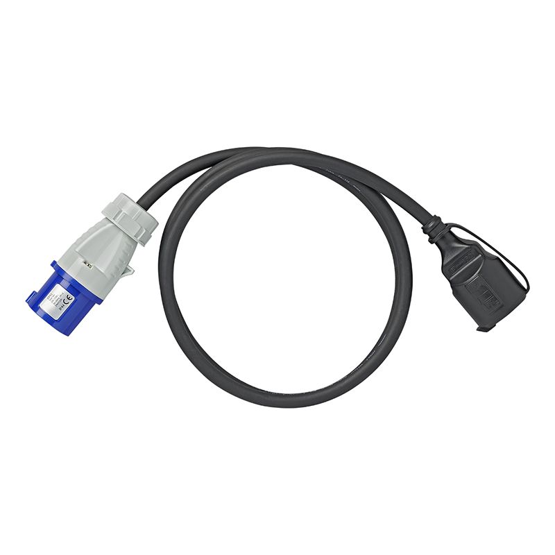 adapter cable 150cm 3x25mm from cee plug to schuko plug box 1pc adapter cable 150cm 3x25mm from cee plug to schuko plug box 1pc
