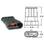 AMP SUPERSEAL (#1,5) 4-PINS MÂLE