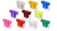 ASSORTED BLISTERPACK WITH MINI LOW PROFILE BLADE FUSES 7 PIECES