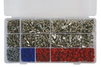 ASSORTIMENT ONGEISOLEERD KABELSCHOENEN EN SEALS VAG #1,5 #3,5 #6,3MM 1200-DELIG (1ST)