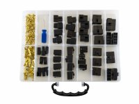 ASSORTIMENT ONGEISOLEERDE KABELSCHOENEN MET MULTI CONNECTOREN 145-DELIG (1ST)