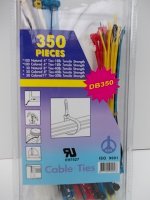 ASSORTMENT CABLE TIES WHITE, RED, BLUE AND BLACK 350PCS (1)