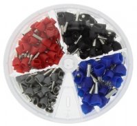 ASSORTMENT TWINCORD END TERMINALS/BOOTLACE FERRULES, INSUL 45-PIECES 4MM2-16MM2(1PC)