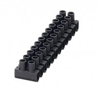 BARETTE DE 12 DOMINOS ÉLECTRIQUES NOIRE 16,0MM² (5PC)