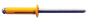 BLINDKLINK SPREIDNAGEL TRIFORM PBK AL/AL GEEL 4,8X25MM (5,0-12,0) (250)