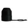 BOUCHON DE CROCHET DE TRACTION NOIR CAOUTCHOUC + BAGUE (1PC)