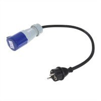 CÂBLE ADAPTATEUR 40CM FICHE SCHUKO VERS PRISE CEE (1PC) CÂBLE ADAPTATEUR 40CM FICHE SCHUKO VERS PRISE CEE (1PC)