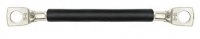 CABLE DE CONNEXION BATTERIE ISOLE 16 MM² 8MM CROCHET/COLONNE 450MM NOIR/NEGATIF ​​(10PCS)