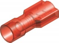 FULLY INSULATED FEMALE DISCONNECTOR RED 6.3 (50PCS)