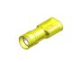 FULLY INSULATED HEAT SHRINK FEMALE DISCONNECTOR [WATERPROOF] YELLOW 6.3 (25PCS)