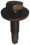 COMBI-SCHROEF MET RING ZWART M6X25 (R=18) (100)