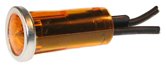 CONTROLE LICHT BLAUW CHROOM RAND MET DRAAD 12V (1ST)