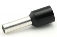 CORD END TERMINAL/BOOTLACE FERRULE BLACK 1.5MM² L=8 (5PCS)