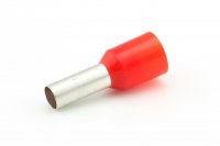 CORD END TERMINAL INSULATED DIN L=10 1MM2 RED (500)