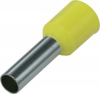 CORD END TERMINAL INSULATED DIN L=12 6MM2 YELLOW (100)