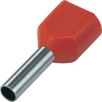 CORD END TERMINAL INSULATED DUO GERMAN L=8 2X1,50MM2 RED (500)