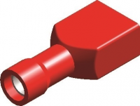 COSSES PREISOLEES EN PVC STANDARD FULLY-INSULATED FEMALE DISCONNECTORS ROUGE 6,3X0,8 QUADR