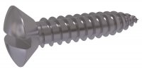 D7973C STAINLESS A2 SLOTTED RAISED COUNTERSUNK HEAD TAPPING SCREWS 2,9X6,5 (200)