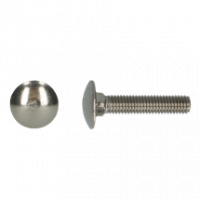 DIN 603 AISI 304 MUSHROOM HEAD SQUARE NECK BOLTS M6X20 (200) DIN 603 AISI 304 MUSHROOM HEAD SQUARE NECK BOLTS M6X20 (200)