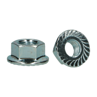 DIN 6923 |8| HEX FLANGED NUT SERRATED ZINC PLATED M4 (1000)