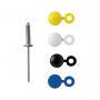 DIN BLINDKLINKNAGEL KAP WIT RAL 9010 (500)