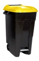 EMPTY WASTE CONTAINER 120L + PEDAL YELLOW (1PC)