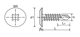 flange head drill screw sr