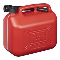 FUEL CAN 10L PLASTIC RED UN-APPROVED (1PC)