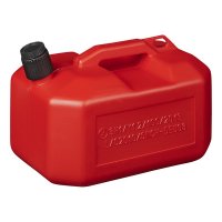 FUEL CAN 10L PLASTIC RED UN-APPROVED LOW MODEL (1PC)
