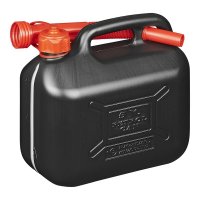 FUEL CAN 5L PLASTIC BLACK UN-APPROVED (1PC)