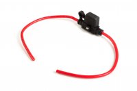 FUSE HOLDER FOR MINI BLADE FUSE RED WIRE 2,0MM2 (1PC)