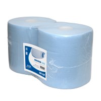 INDUSTRIAL CLEANING PAPER ROLL 2-LAYER BLUE GLUED 26X190 MAXI ROLL (2PCS)
