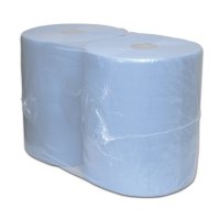 INDUSTRIAL CLEANING PAPER ROLL 2-LAYER BLUE GLUED 37X380 MAXI ROLL (1PC)