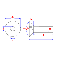 ISO 10642 8.8 HEX.SOCKET CSK SCREW ZP M5X6 (500)
