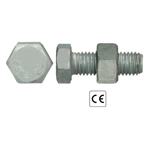 ISO 4014/ISO 4032 (EN 150481) 8.8 SB THERMISCH VERZINKT ISO (CE