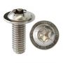 ISO 7380-2 STAINLESS A4 BUTTON HEAD SCREWS, SL-DRIVE, FLANGE, FULLTHREAD M8X20/20 TX40 ( ISO 7380-2 STAINLESS A4 BUTTON HEAD SCREWS, SL-DRIVE, FLANGE, FULLTHREAD M8X20/20 TX40 (