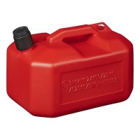 JERRYCAN KUNSTSTOF UN-GEKEURD ROOD 10 LITER LAAG MODEL (1ST)