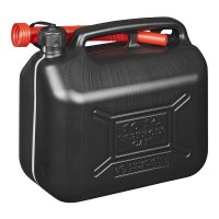 JERRYCAN KUNSTSTOF UN-GEKEURD ZWART 10 LITER (1ST)