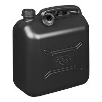 JERRYCAN KUNSTSTOF UN-GEKEURD ZWART 20 LITER (1ST)