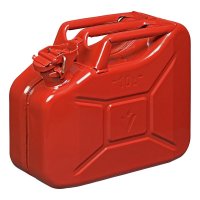 JERRYCAN METAAL ROOD UN- & TÜV/GS-GEKEURD 10 LITER (1ST)