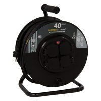KABELHASPEL NEOPREEN (IP44) 3X1,5MM2 ZWART 40 METER (1ST)