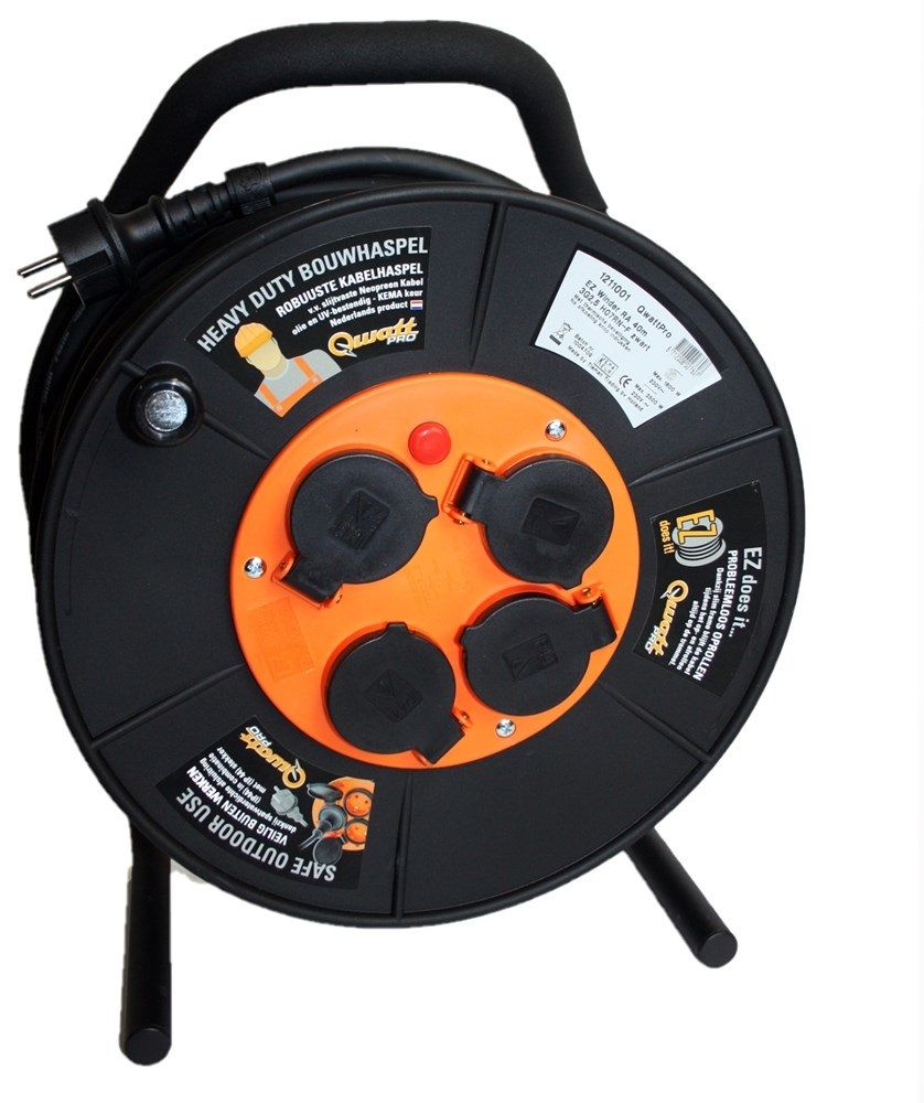 kabelhaspel neproeen 3x25mm2 zwart 40 meter 1st kabelhaspel neproeen 3x25mm2 zwart 40 meter 1st