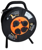 KABELHASPEL NEPROEEN 3X2,5MM2 ZWART 40 METER (1ST)