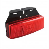 LAMPE DE MARQUAGE 12 / 24V ROUGE 110X40MM LED AVEC SUPPORT (1PC)